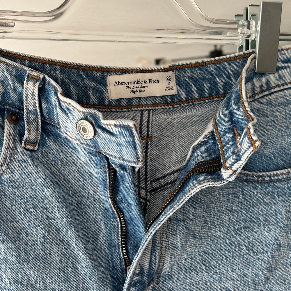 Abercrombie & Fitch Light Blue Jean Shorts - Picture 2 of 4